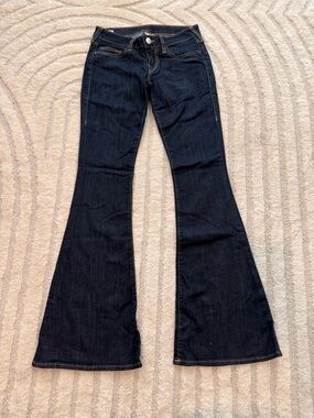 True Religion Dark Indigo Flare Jeans